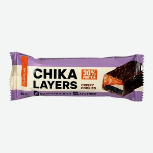 Батончик глазированный Chikalab Chika Layers Хрустящее печенье, 60 г