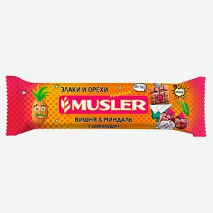 Батончик мюсли Musler Вишня миндаль с шоколадом, 30 г