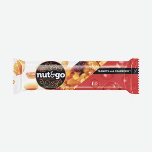 Батончик Nut N Go 42г С Арахисом И Клюк.
