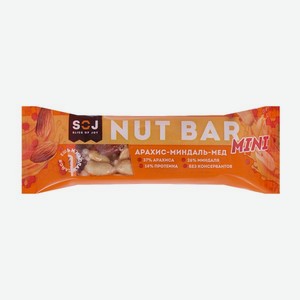 Батончик ореховый Nut bar mini миндаль-арахис-мед 30г