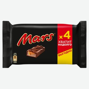 Батончик шоколадный Mars с нугой и карамелью, 4x40,5 г