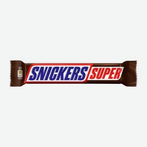 Батончик шоколадный Snickers Super с карамелью арахисом и нугой 80г 80 г