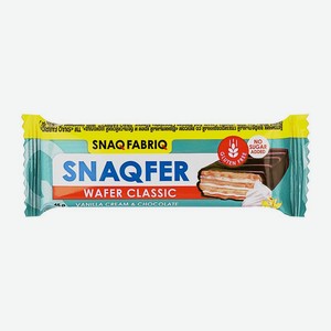 Батончик Snaq Fabriq вафельный глазированный со вкусом ванильного крема и бельгийского шоколада без сахара 45г