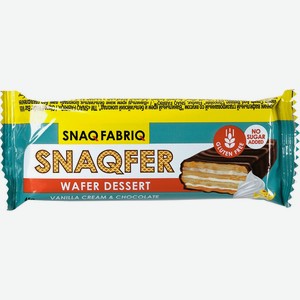 Батончик SNAQ FABRIQ вафельный глазир со вкус Ванильный крем и бельгийский шок СФ52, Россия, 45 г