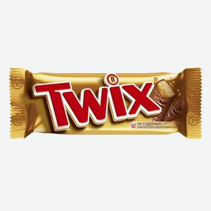 Батончик Twix шоколадный с карамелью, 55г