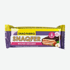 Батончик вафельный Snaq Fabriq со вкусом фундучного крема и бельгийского шоколада 45 г