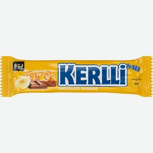 Батончик злаковый SOJ Kerlli с бананом в молочном шоколаде НФ-003679, Россия, 50 г