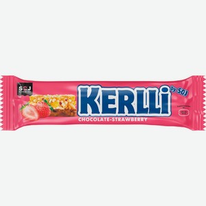 Батончик злаковый SOJ Kerlli с клубникой в мол. шок., Россия, 50 г