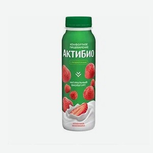 Биойогурт АКТИБИО питьевой клубника-земляника 1,5% без змж 260г