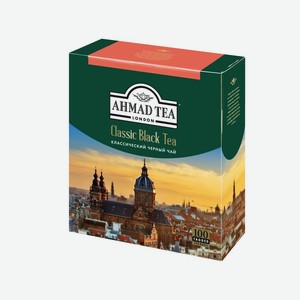 Чай <Ahmad Tea> черный классический лист мелкий в пак с ярл 200г Россия