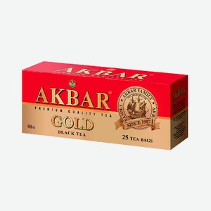 Чай Акбар Золотой с ярлыком 25 пак