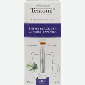 Чай черный TEATONE с ароматом чабреца, 15пак