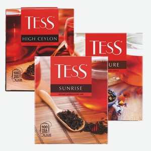 Чай «TESS»: Pleasure, High Ceylon, Sunrise; 100 пакетиков