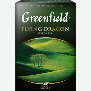 Чай зеленый GREENFIELD Флаинг Драгон к/уп, Россия, 200 г