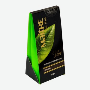 Чай зеленый Maitre de The байховый китайский крупнолистовой, 100 г