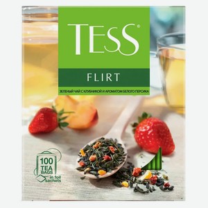 Чай зеленый Tess Flirt в пакетиках, 100 шт.