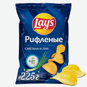 Чипсы картофельные Lay s Сметана и лук 225г