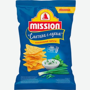 Чипсы кукурузные Mission со вкусом сметаны и лука 90г
