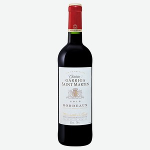 Вино Chateau GARRIGA Saint Martin красное сухое Франция, 0,75 л