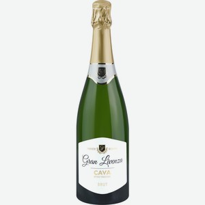 Вино игристое GRAN LIVENZA Кава выдержанное бел. брют, Испания, 0.75 L