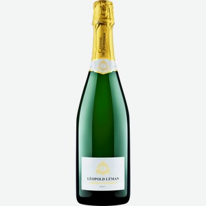 Вино игристое LEOPOLD LEMAN Креман де Бордо выдерж. бел. брют, Франция, 0.75 L