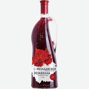 Вино Молдавское Изабелла красное полусладкое 12% 750мл