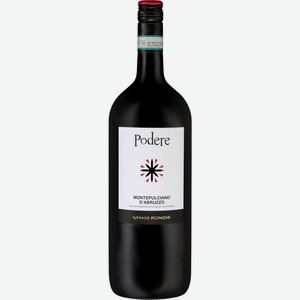Вино PODERE Монтепульчано д Абруццо красное сухое, 1.5л, Италия, 1.5 L