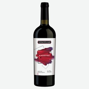 Вино Vinotuar Каберне красное полусладкое Россия, 0,75 л