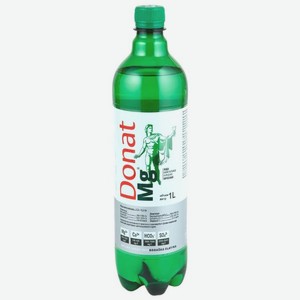 Вода минеральная Donat Mg газированная, 1 л, пластиковая бутылка
