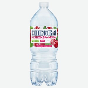 Вода питьевая «Сенежская» клюква-мята негазированная, 1 л