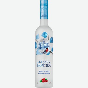 Водка БЕЛАЯ БЕРЕЗКА Морозная клюква особая алк.40%, Россия, 0.5 L