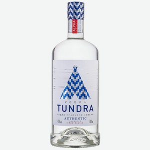 Водка TUNDRA Authentic водка крайнего севера алк.40%, Россия, 0.7 L