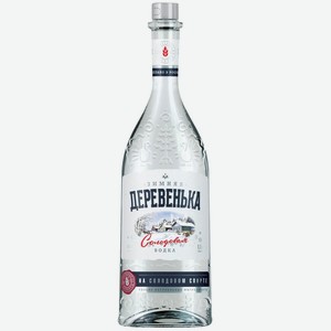 Водка ЗИМНЯЯ ДЕРЕВЕНЬКА на солодовом спирте Альфа алк.40%, Россия, 0.7 L