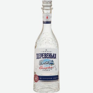 Водка Зимняя деревенька на солодовом спирте Альфа 40% 250мл