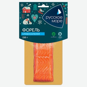 Форель слабосоленая «Русское море» филе-кусок, 150 г