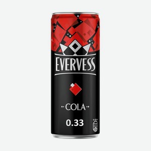 Газ. напиток EVERVESS Кола 0,33л ж/б