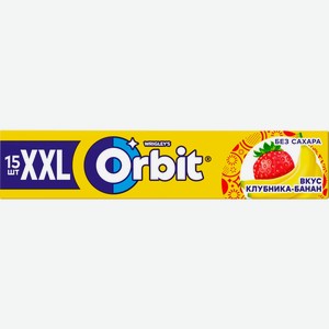 Жевательная резинка ORBIT Клубника банан XXL, Россия, 20 г