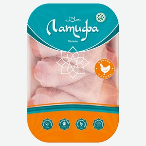 Голень куриная «Латифа» Халяль с кожей охлажденная, ~ 1 кг цена за 1 кг