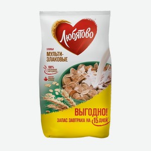 Хлопья мультизлаковые Любятово, 450 г