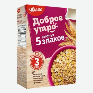 Хлопья Увелка 5-ти зерновые тонкие 350г