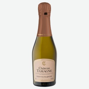 Игристое вино Chateau Tamagne белое полусладкое Россия, 0,2 л