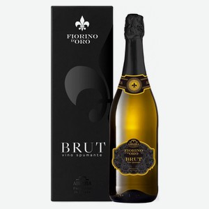 Игристое вино Fiorino d Oro Brut Брют белое брют в подарочной упаковке Италия, 0,75 л