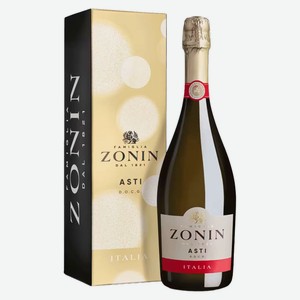 Игристое вино ZONIN Asti белое сладкое Италия, 0,75 л