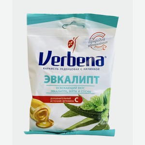 Карамель леденцовая Verbena Эвкалипт с начинкой 60 г