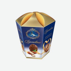 Конфеты <Вдохновение> с минд кремом и целым миндаль150г Красный Октябрь
