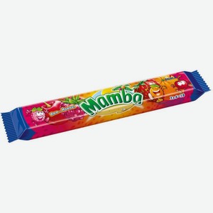 Конфеты жевательные со вкусом апельсина вишни малины и клубники Mamba 79.5г