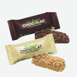 Конфеты мультизлаковые «Co barre de Chocolat»: в белой глазури, в темной глазури; г.Москва, «Шоколатье», 1 кг