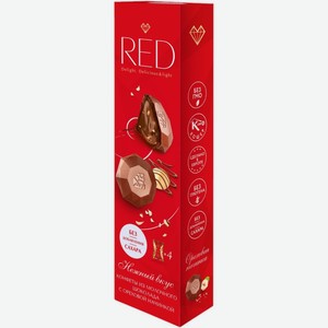 Конфеты Red Delight из молочного шоколада с ореховой начинкой, 44г