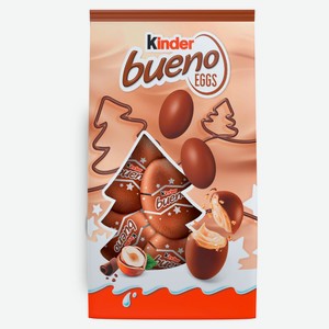 Конфеты шоколадные Kinder Bueno eggs с молочно-ореховой начинкой, 80 г