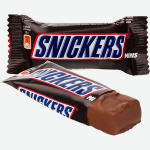 Конфеты шоколадные Snickers Minis с карамелью, арахисом и нугой